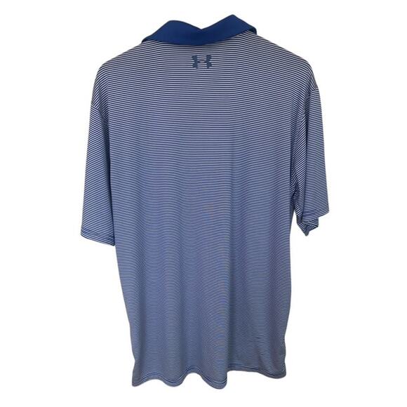 Under Armour The Performance Polo Blue and White striped - XL - Picture 3 of 5